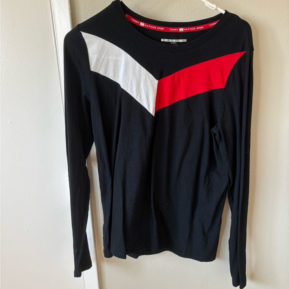 Tommy Hilfiger Sport Black and Red Top
